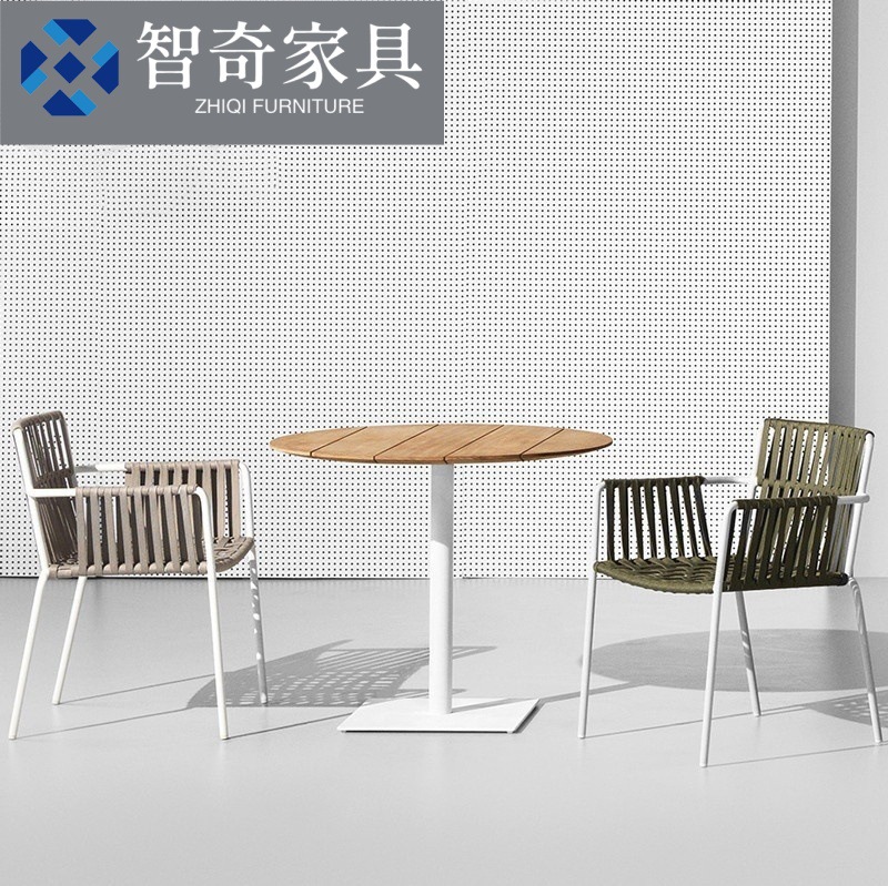 Outdoor Rattan Tables and Chairs, Leisure Outdoor Dining Tables and Chairs Three-Piece Set, Hotel Courtyard Garden Terrace Waterproof and Sun Protection Combination