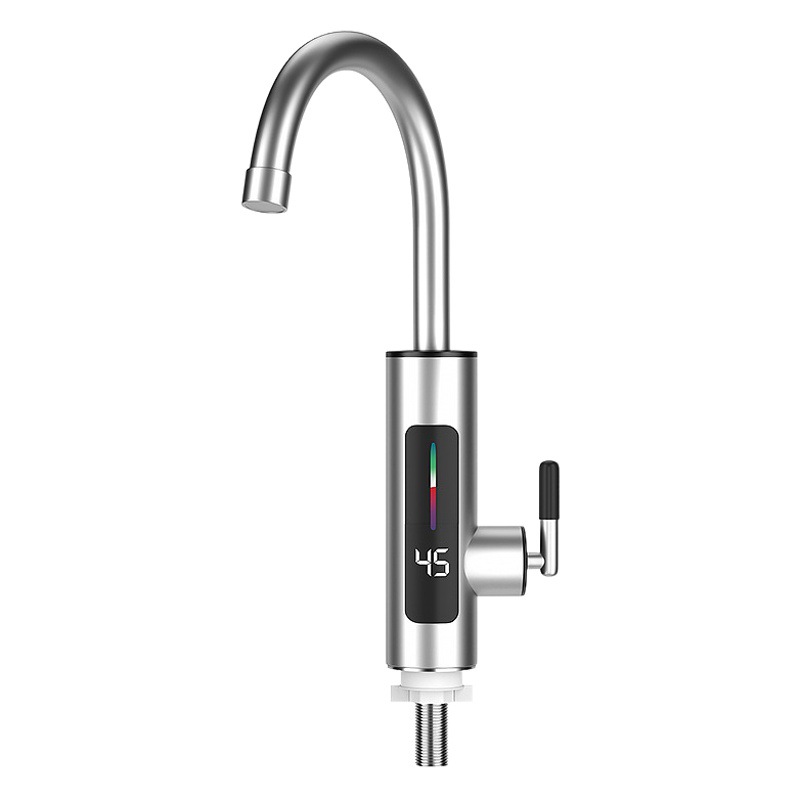 Grifo eléctrico cocina instantáneo, acero inoxidable, agua caliente en 3s, doble uso frío/calor