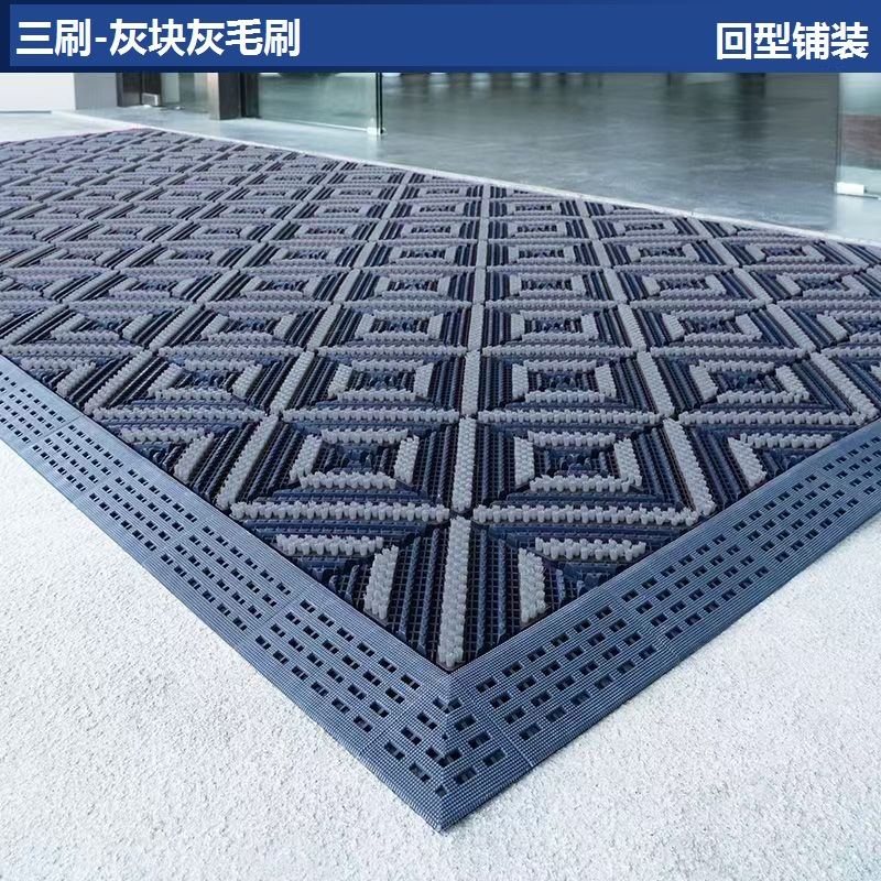 브러시 3개 - 회색 털(암호화 및 두꺼워짐) 재포장 및 조립