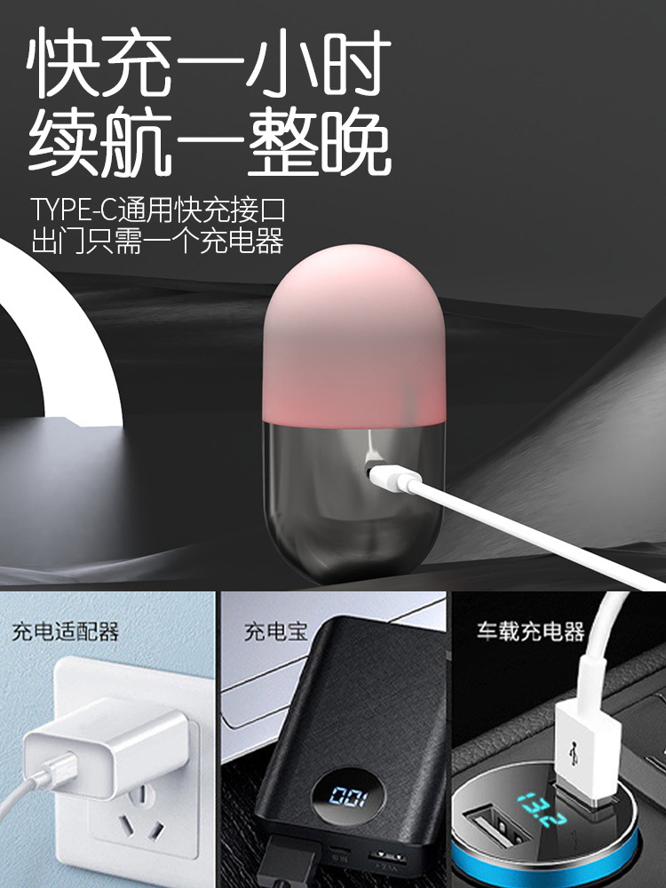 Nueva luz de campamento LED Type-c recargable luz de campamento portátil RGB luz de noche luz de ambiente de vaso creativo