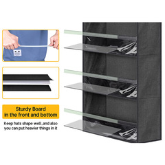 跨境多功能門後儲物掛袋pvc透明壁掛式鞋袋多層雜物整理收納掛袋