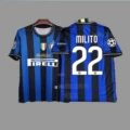 09-10 UCL Champions Inter Milan Home #22 Milito + Patch