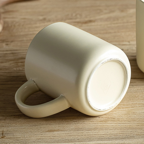 Wavy Edge Mug ~ Home Water Cup Office Tea Cup Ceramic Couple Cup Breakfast Cup Slightly Flawed