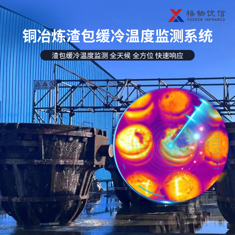 格物优信铜冶炼渣包缓冷温度监测系统热成像仪T型云台红外热像仪