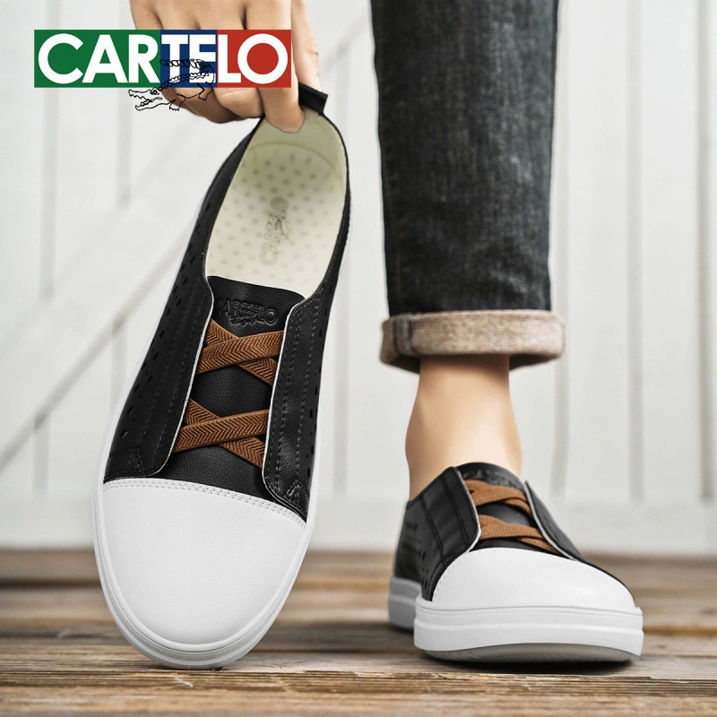 Мужская обувь летняя полая тонкая дышащая повседневная обувь мужская обувь без шнуровки