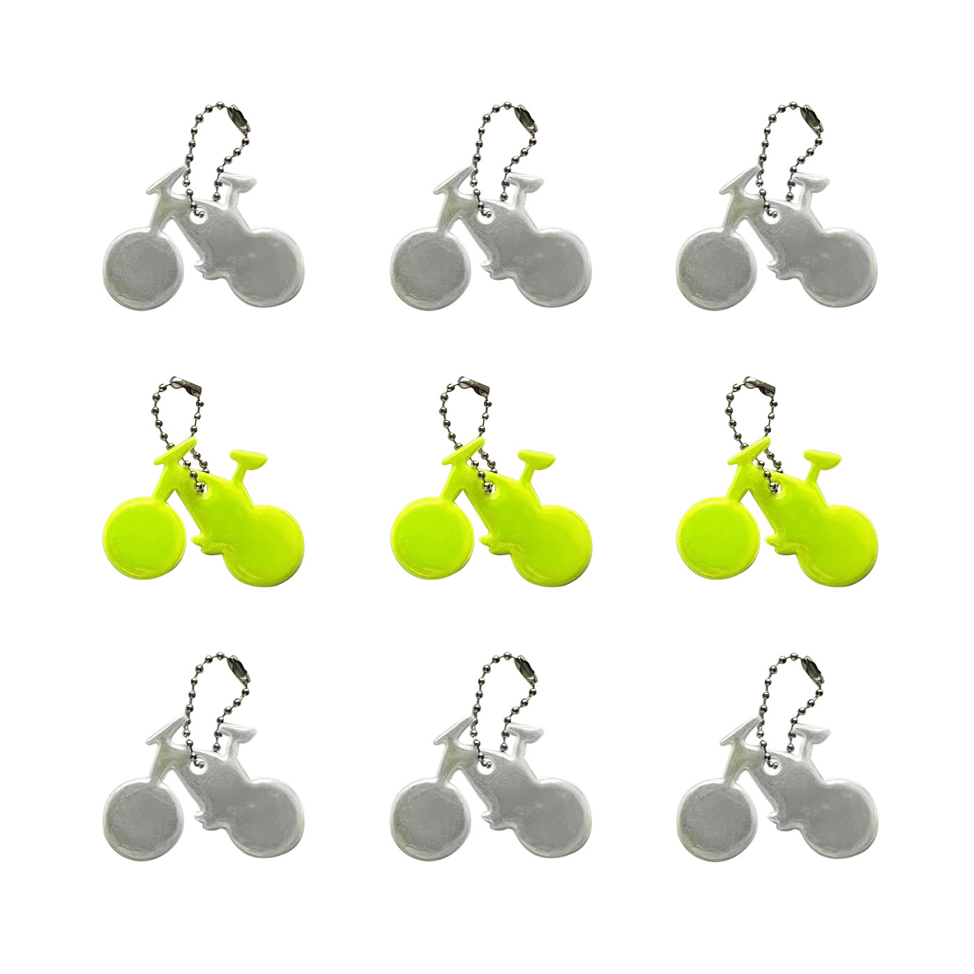 Transfronterizo Amazon bicicletas reflectantes colgantes PVC llaver de seguridad de carrera nocturna