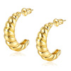 Capacious earrings, suitable for import, 14 carat white gold