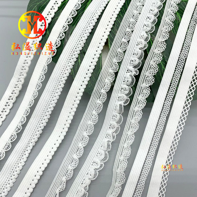 芽边弹力松紧带内衣内裤腰头弹力织带小牙边透明蕾丝花边辅料批发
