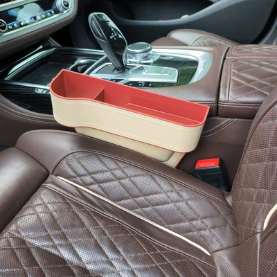 Storage Bag, Center Console Armrest | Car storage bag/box - beige-main-driver-211-19