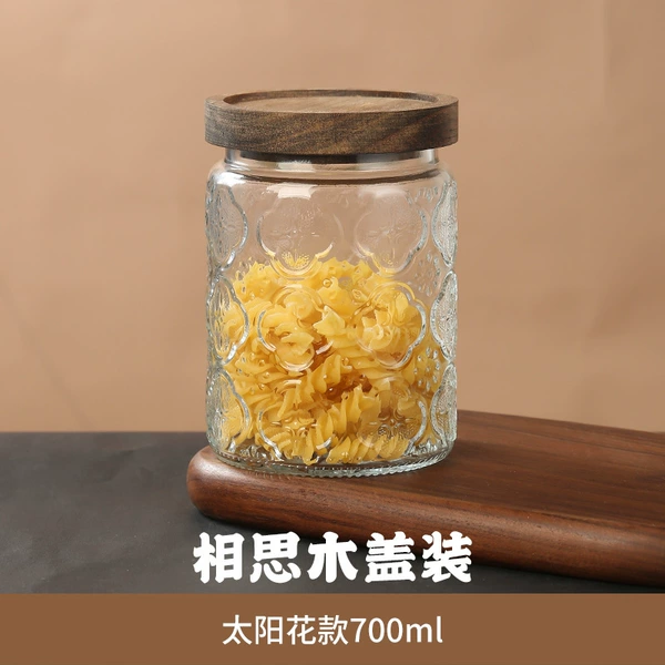 Hot sale 700ml sunflower + Acacia wooden cover