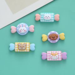 Cartoon animal candy cute DIY cream glue phone case headwear hair accessory resin accessories