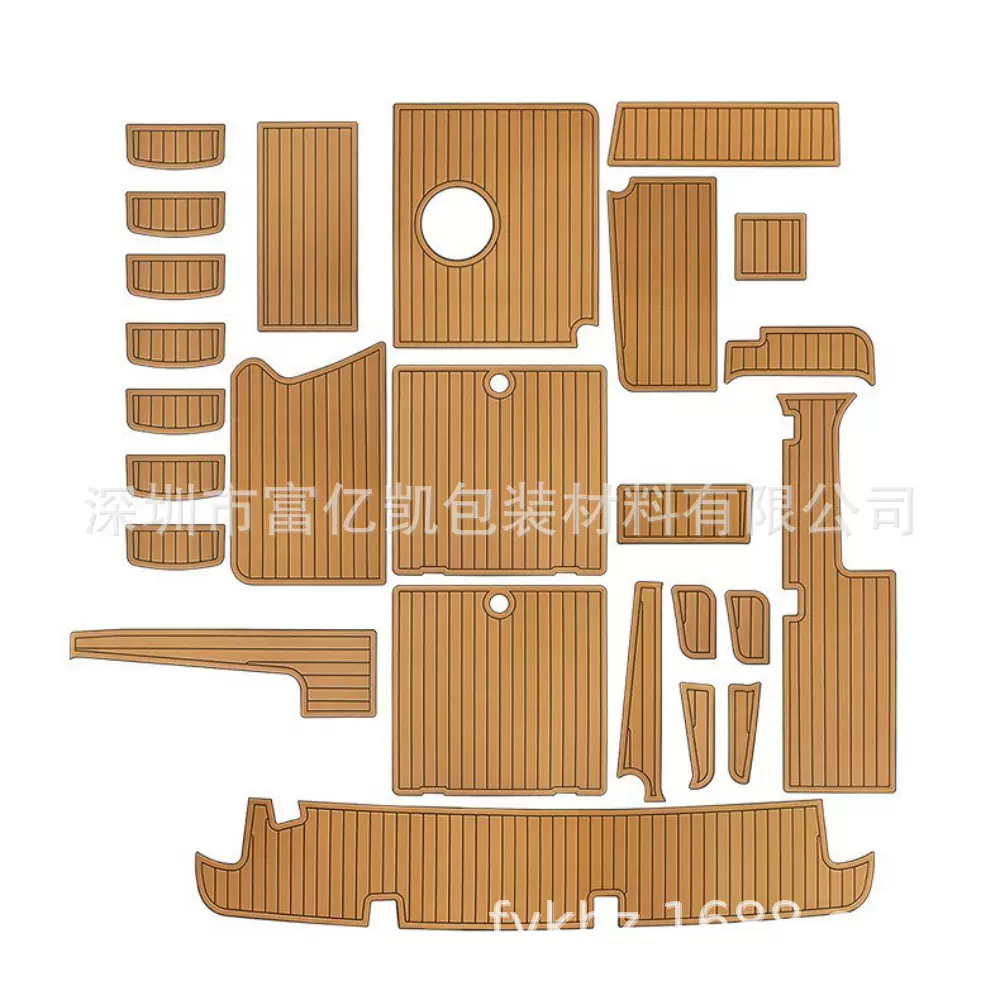 VA游艇地垫泡沫甲板自粘防滑脚垫海洋船泳池地板皮划艇自粘地毯