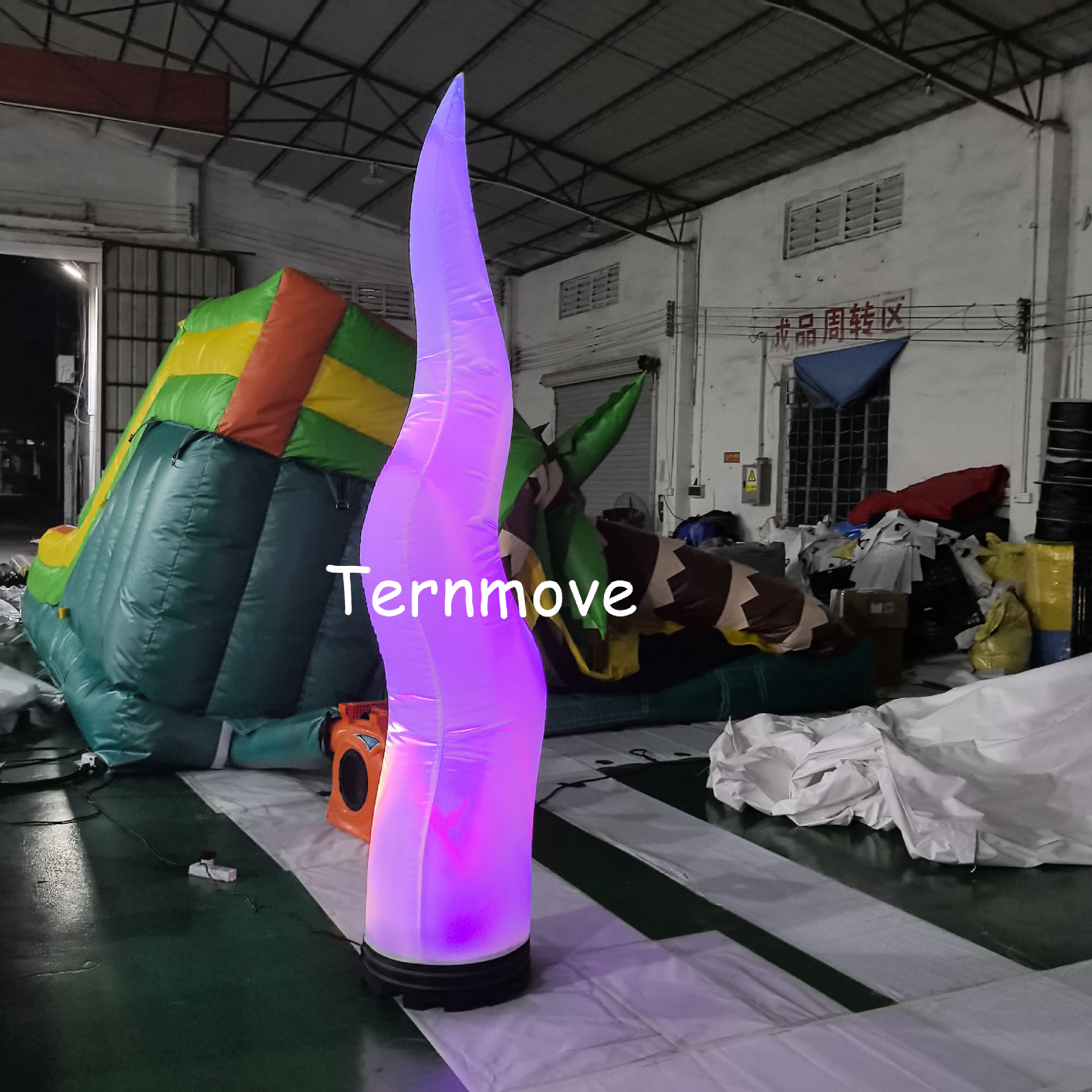 婚礼庆典展览场地布置落地直锥充气灯光灯锥路引装饰充气七彩灯柱