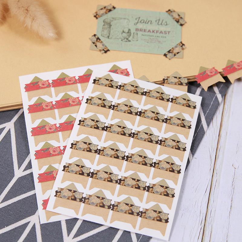 民国风花样年华系列 纸质相片角贴 纯手工制作 DIY配件