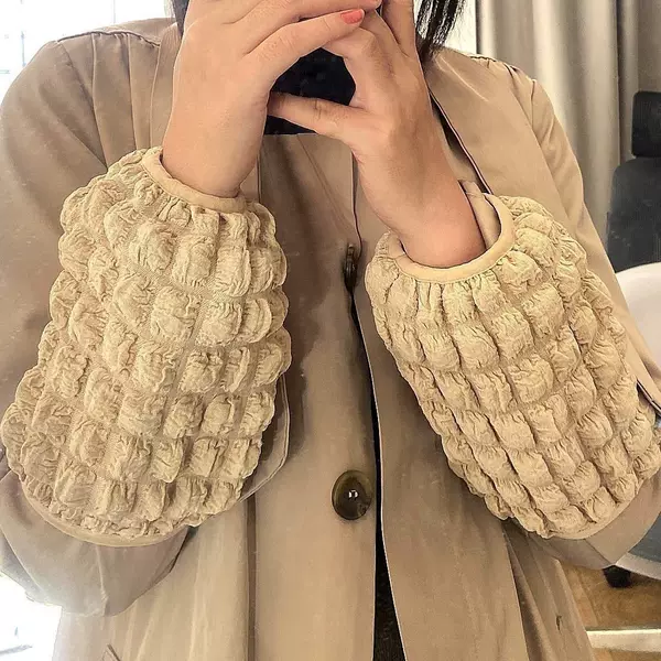 Warm Fashion Two-in-One Bubble Sleeve Women's High-Value Dirt-Resistant New Style Lace Bubble Sleeve Down Jacket Protection