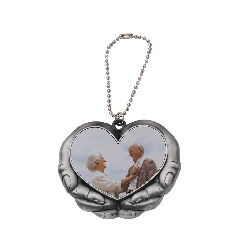 Heat Transfer Blank Angel Wings Holding Heart Pendant European and American Car Accessories Cross-Border Amazon Hot Seller