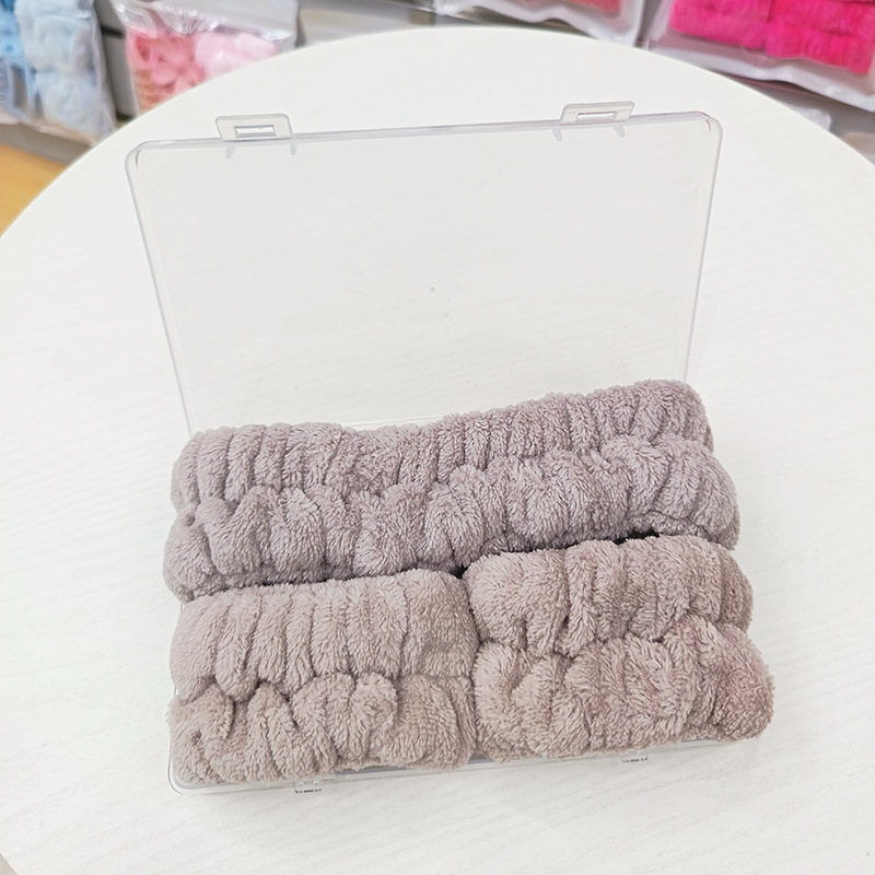洗脸发带三件套洗漱防水防湿袖敷面膜束发带简约头带女用发捆发箍|undefined