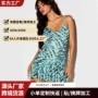 撞色辣妹跨境荷叶边连衣裙