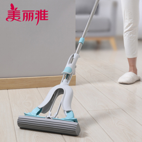 A947 sponge mop one-click disassembly mop head 28cm collodion household folding hand-free water-absorbing kitchen