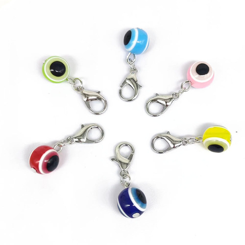 Demonic Eye Resin Bead Lobster Claw Pendant Necklace Bracelet Charm DIY Jewelry Accessories