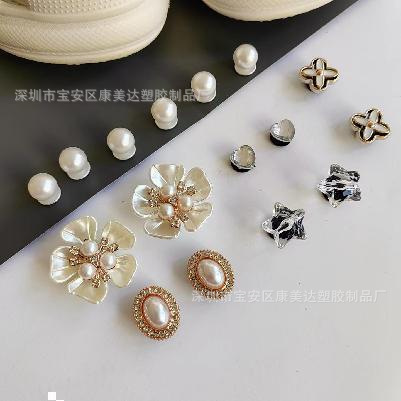 K67-Five 잎 진주 꽃 다섯개 별 진주 버클 16 (신발 제외)