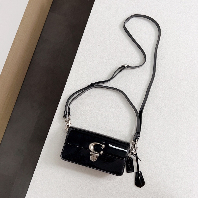 Coach Women's Bag C Studio 20 Baguette Bag Satchel Armpit Bag Flip Retro Small Square Bag Single Shoulder Crossbody Bag