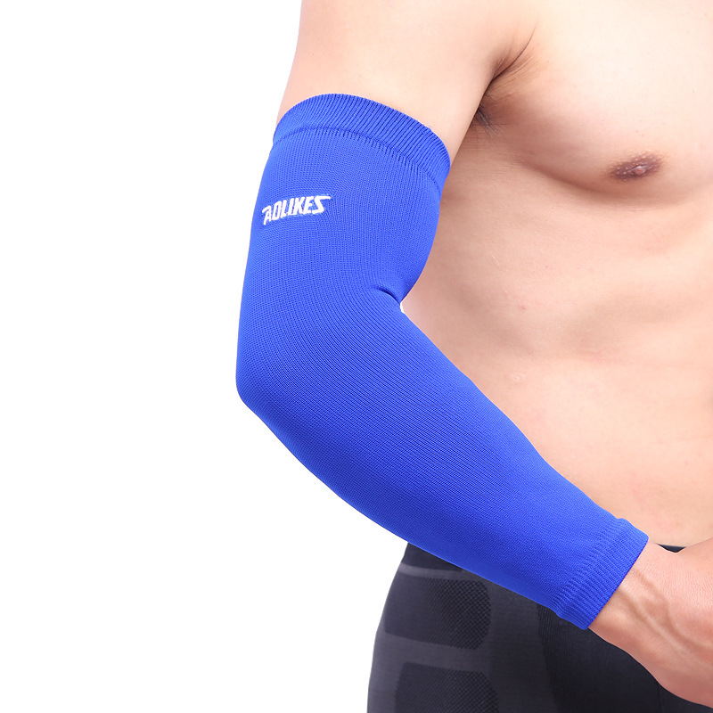 Baloncesto deportes brazo guardia ciclismo fitness oversleeve nylon codo guardia alargado codo guardia artículos deportivos al por mayor