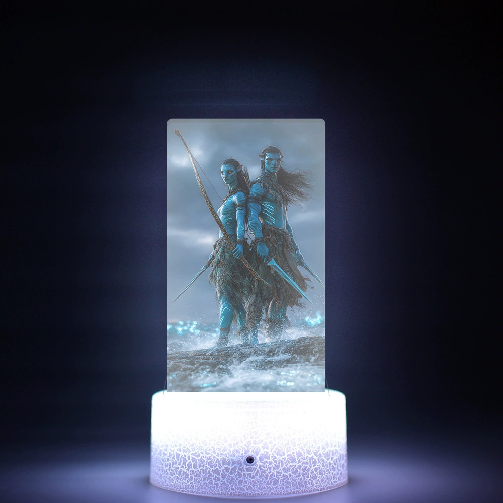 Акриловый LED-ночник Avatar 3 «Огонь и Пепел», 16 цветов, сенсорная подставка, 20,5×14,5×6 см