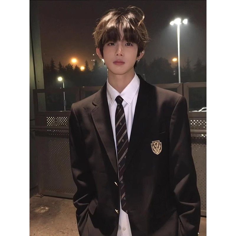 日系学院風dk男子制服スーツ三粒ボタン制服jk学生卒業スーツ班服