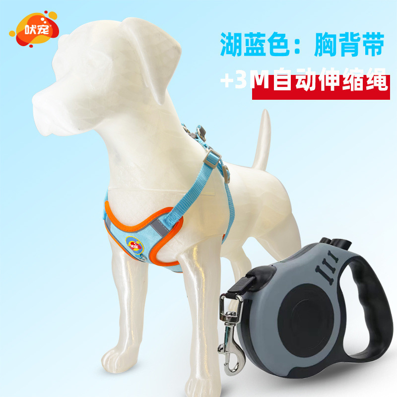 犬用リード 反射ハーネス ベストタイプ 小型犬 テディ コーギー ビション ドッグウォーキングチェーン|undefined