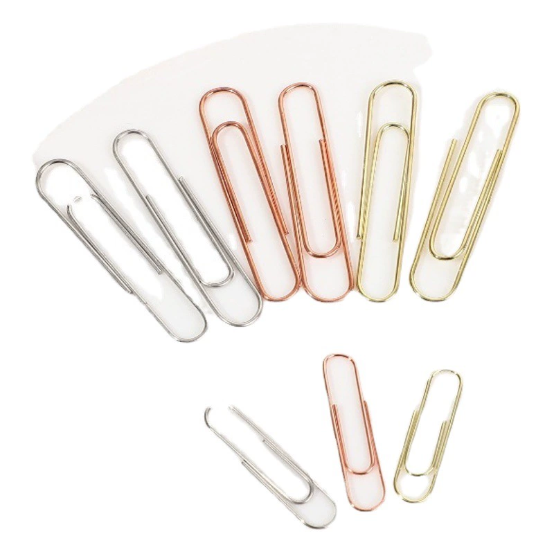 Фабрика трансграничное креативное покрытие розовое золото Скрепка имитация золота Скрепка 28 мм50мм закладка для хранения на рабочем столе
