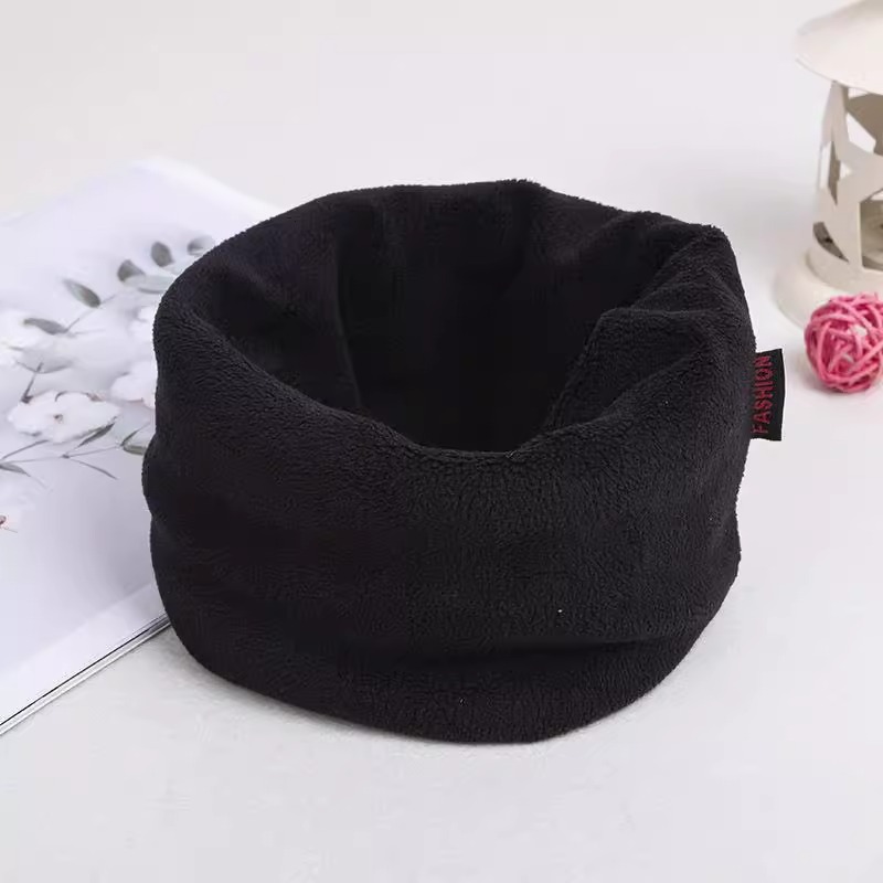 Écharpe unisexe double épaisseur épaisse automne-hiver, chaude et chaude, en laine de mouton, cache-cou._voghion.com