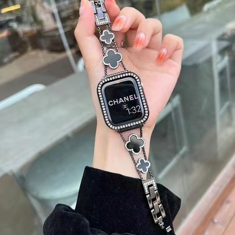 Apple iwatchS987654321世代の高度な気質の小さな香りのフリチラリア四つ葉のクローバーストラップに適しています。|undefined