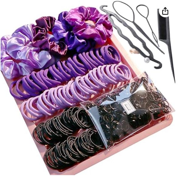 Europa y los Estados Unidos venden juegos de joyas para el cabello transfronterizos calientes anillo para el cabello combinación de estilo multicolor correa de cabello simple cuerda de cabeza