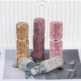 Popular Diamond-Encrusted Perfume Bottle, Vacuum-Pressed Filling Perfume Bottle, Sample Bottle, 10ml Cosmetic Travel Bottle