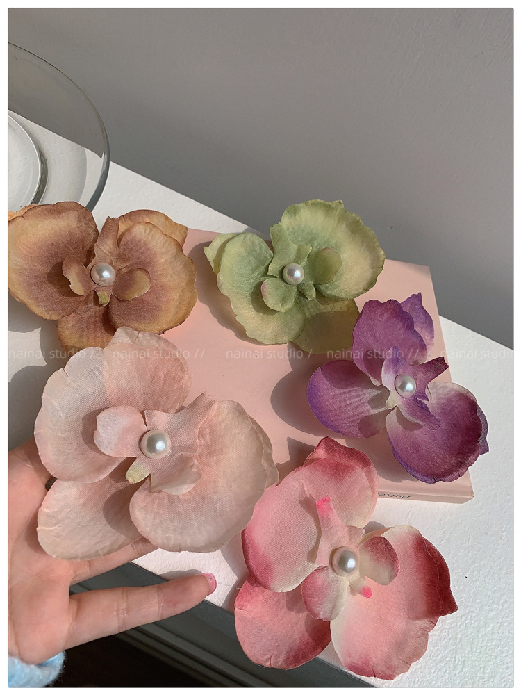 Women's Gender Pastoral Women's Flower Cloth Hair Clip