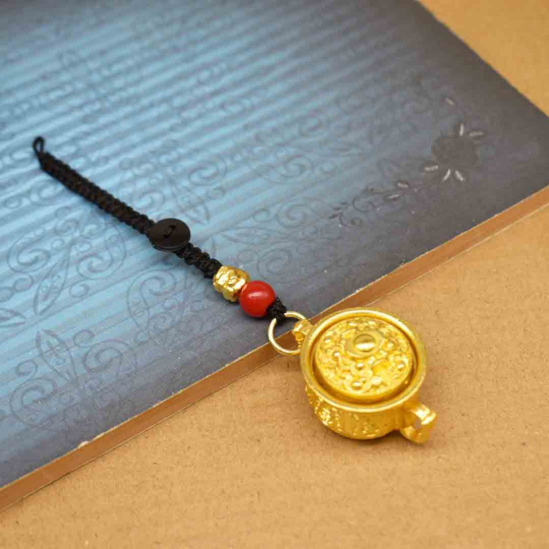 CORNUCOPIA 합금 조디악 턴 키 체인 펜던트 회전 가능한 운세 제작 캐리 온 작은 보석 손잡이