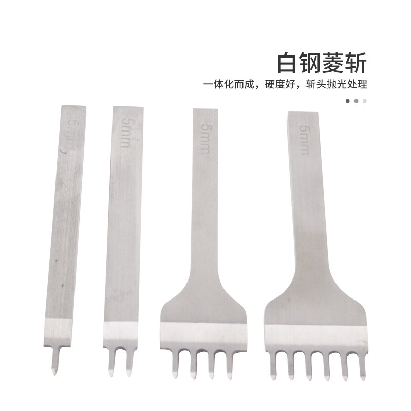 DIY革細工工具 3MM4MM5MM6MM ホワイトスチール菱形打ち抜き工具 多サイズ卸売 パンチングレザークラフト|undefined
