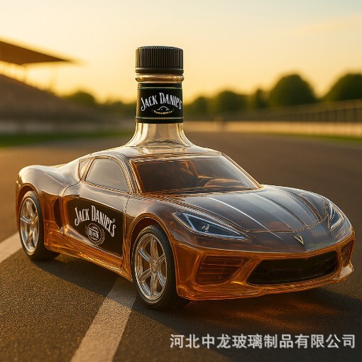 国境を越えた新しい面白いフレンチ ブルドッグ ウイスキー ボトル スポーツカー ウイスキー ボトル|undefined