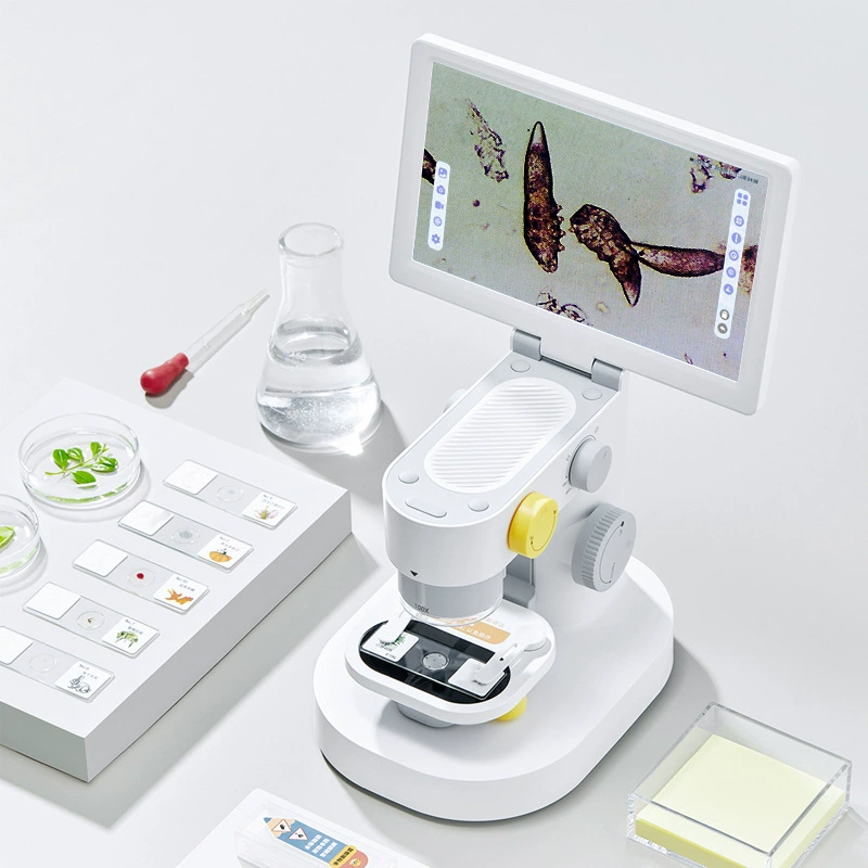 Завод в наличии Биологический микроскоп Учебный микроскоп Детектор клещей 9-дюймовый цифровой микроскоп HD