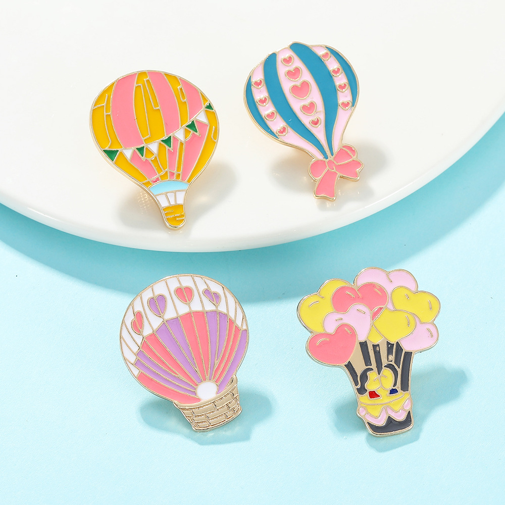 Balloon Pattern IG Style Pin Balloon Alloy Enamel Plating Unisex Brooches
