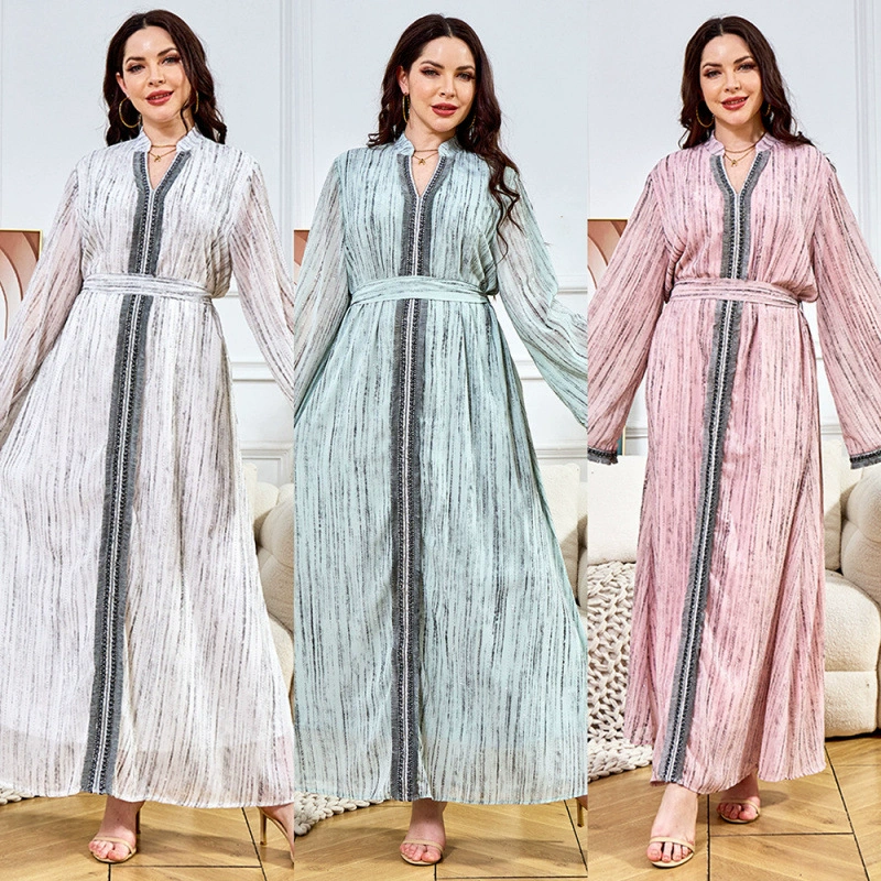 Европейская и американская экспортная одежда для женщин Ближнего Востока: мусульманское платье, длинная юбка, новая модная модель, платье с горячими стразами, абайя.