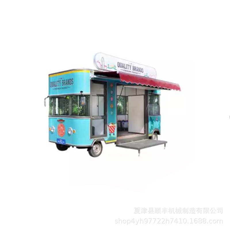 流动摊位车电动早餐小吃车多功能移动餐车高端户外场景烧烤美食车