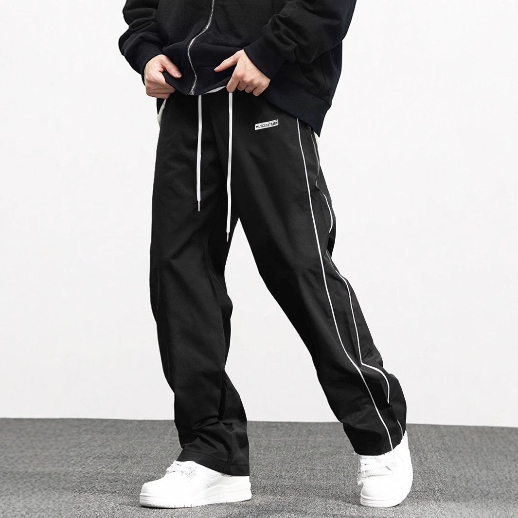 New Woven European And American High Street Fashion Brand Retro Casual Jogger Pants Men's Cross-Border Dropshipping_voghion.com