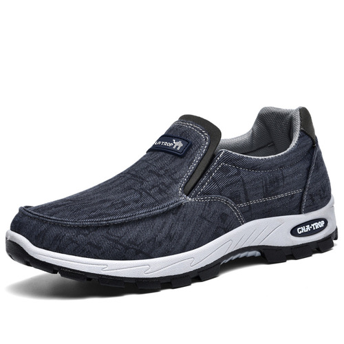Cross-border large size casual walking shoes, men's breathable mesh sneakers, non-slip slip-on slip-on shoes, size 47