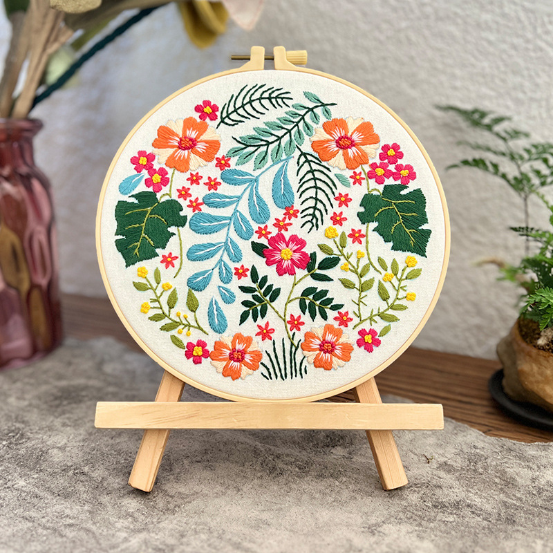 Nuevo Lu bordado hierba pintura colgante bordado a mano DIY paquete de material jardín conejo sala de estar pintura colgante bordada creativa