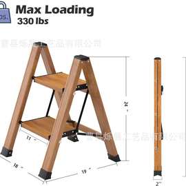 镁多力人字梯便携小梯凳厨房梯家用折叠梯子加厚铝合金三步楼梯