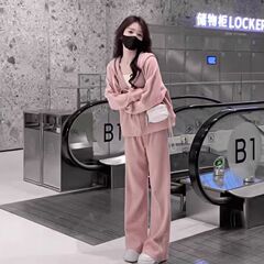 秋冬の優しいスタイル、冬の服装一式、若々しく見えるカジュアルな2025年秋の新作スウェットスポーツスーツ（女性用）