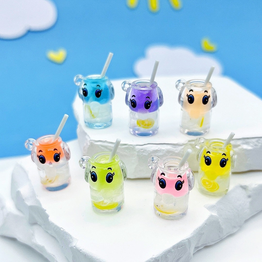 Dibujos animados DIY elefante luminoso paja accesorios para el cabello accesorios pendientes llavero colgante bolsa colgante material al por mayor