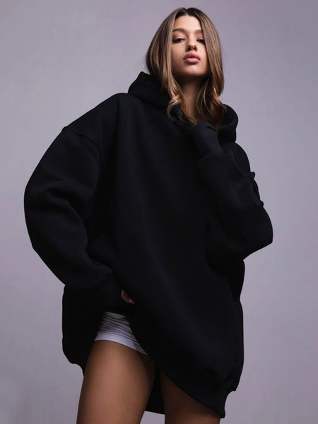 solid color demi-season hoody